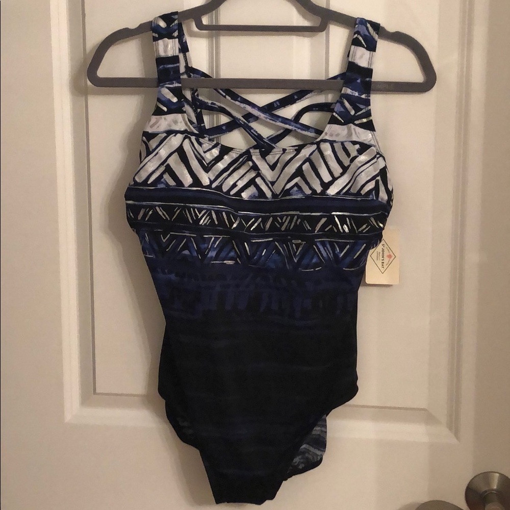 Blue one piece swimsuit. Brand new!